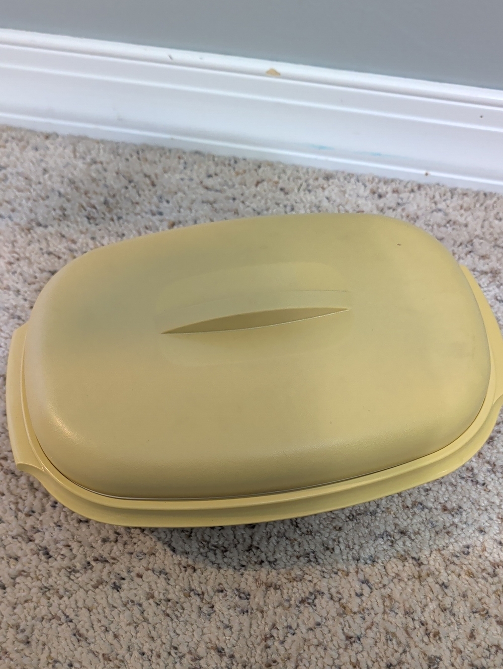 Vintage Tupperware Microwave Steamer Harvest Gold Yellow